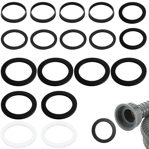 Jiaoshou Pan Kit 18 Pièces Joint Siphon et Vidange, Siphon Evier Cuisine | Étanchéité pour Évier de Cuisine 1 1/2, Rondelles pour Tuyaux 40mm 45mm 56mm, avec Joints Cunéiformes et Plats