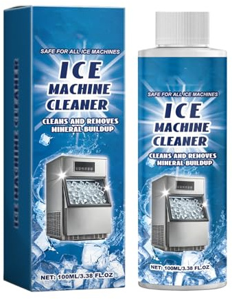 Mnozreo Hocheffiziente Reinigungstabletten,Eismaschinenreiniger und Entkalker,Eiswürfelmaschine Reiniger Maker Entkalker,Eiswürfelmaschine Reiniger mit Waschlappen,100ML,1PC