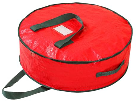 Fenayuu Aufbewahrungsbox, Runde Langlebige Aufbewahrungstasche, Staubdicht Und Insektensicher Große Weihnachtskranz Storage Tasche Für Wohnung Urlaub