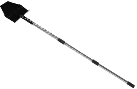 Itonash Pelle de Nettoyage de Jardin, 25CM Pelle Plate Multifonctionnelle Trapézoïdale Robuste avec Poignée Réglable de 120CM, pour Désherbage Déneigement Extérieur