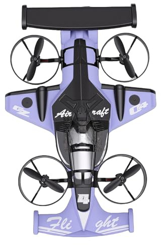 Plyisty 2-in-1 Ferngesteuertes Fliegendes Auto-Flugzeug, Ferngesteuertes Stunt-Spielzeug mit Land- und Luft-Dual-Modi, One-Key-Steuerung Geburtstagsgeschenk für Jungen und Mädchen