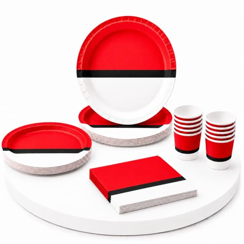 Shengruili 50 Stück Partygeschirr Set,Kindergeburtstag Geschirr Set,Partygeschirr Geburtstag,Kindergeburtstag Deko mit Teller Becher Servietten,Party Geschirr für 10 Gäste