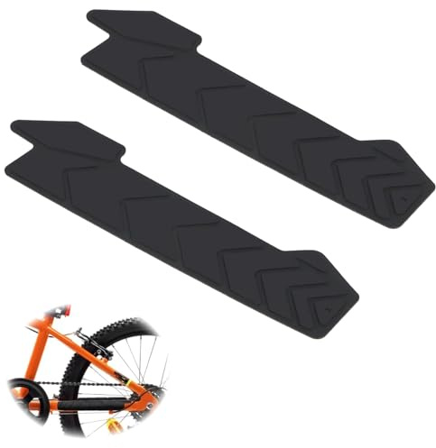 OXDASW Protezione per catena MTB, protezione per telaio per mountain bike e pendolari, 2 pezzi, pellicola protettiva nera, 22 cm x 6 cm, facile montaggio e protezione durevole dai graffi