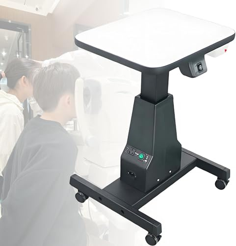 Tavolo elevatore elettrico motorizzato optometrista, stazione di lavoro regolabile in altezza con capacità di 150 libbre, tavolo per strumenti oftalmici professionali per occhiali per negozi di