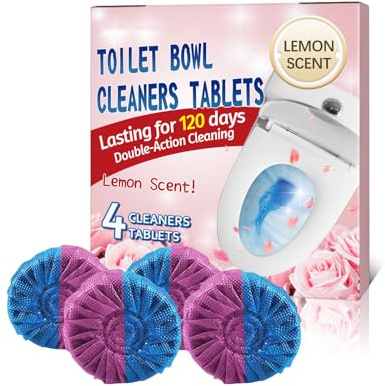 Toilet Tank Cleaner Tablets,Pastillas Cisterna WC,Limpieza Profunda,Tanques Agua Para Inodoros,4PC