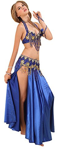 SunWanyi Damen Bauchtanz Rock Anzug Performance Tribal Oriental Arabian Belly Dance(Referenz Beschreibung)