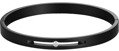 MILAKOO 6/8mm Gold/Silver Color Bangle Hollow Stainless Steel with Rhinestone Bracelets