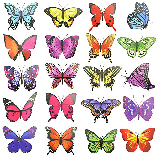 YapitHome 20 Stück Fensterbilder Selbstklebend Fenstersticker Fenster Aufkleber für Wohnzimmer, Mädchen Schlafzimmer Fensterdeko, Schutz gegen Vogelkollisionen