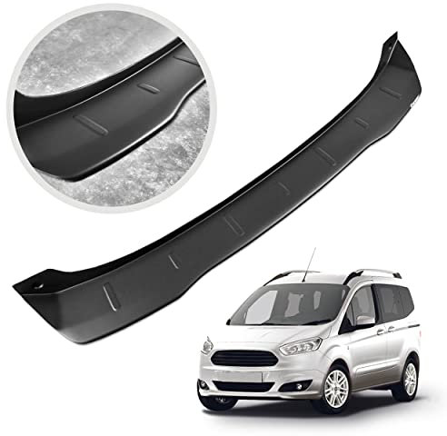 CHROMEMASTER Protezione paraurti Posteriore Compatibile con Ford Transit Tourneo Courier dal 2014-2023 | Plastica ABS, Nero Opaco | Protezione paraurti Protegge la Vernice del paraurti dai Graffi