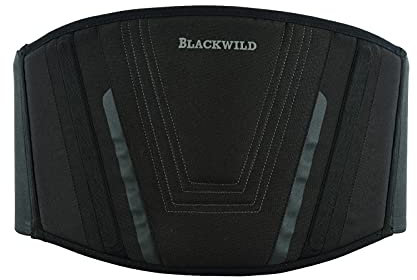 BLACKWILD Nierengurt Motorrad| Nierengurt Motorrad Herren und Damen, Grundschwarz | Effektive Stabilisierung nierenwärmer Lendenwirbelstütze Nierengurt (XL = 110-125cm Bauchumfang)