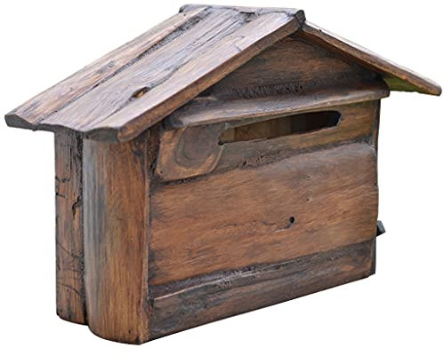 Cassetta postale Lettera di posta in legno for esterni da parete rustica da parete resistente alle intemperie, adatta for la decorazione di case da giardino
