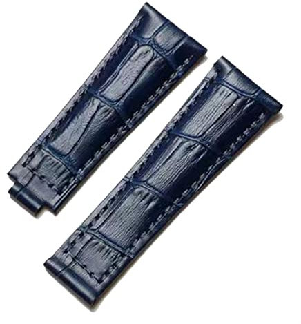 HAODEE Echtes Lederarmband für Rolex Water Ghost Daytona Yacht Logtype grünes Lederarmband 20 mm Schmetterlingsschnalle Uhrenarmband (Farbe: Grün, Größe: 20 mm)
