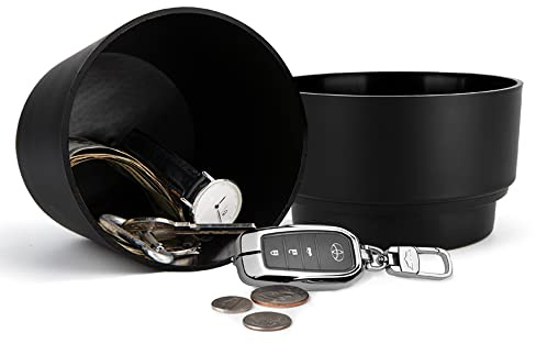 Livebe Maceta con caja fuerte oculta y compartimento secreto, escondite las llaves, caja fuerte secreta para ocultar una llave (negro claro)