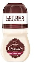Cavaillès Absorb+ antiperspirant deodorant herr 48 h Roll-On - set 2 x 50 ml - superfet och alkoholfri, hud-vänlig - mint och mysk doft - 100 % återvinningsbar och återvinningsbar flaska