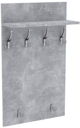 AKKE Garderobenpaneel, Wandgarderobe, PVC Maxi, Beton, 120cm x 60 cm
