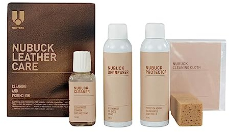 ReWu Uniters Lederpflege-Set Nubuck Leather Care Maxi KIT Reinigung Schutz Pflegeset Cleaner Nubuckleder Pflegemittel Reinigung