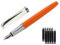 BOCIYER Contrast Colour Fountain Pen Set - Medium Nib, Fancy Fountain Pens for Writing, Cute Pen, Nice Pen Gifts for Men and Women(Orange)