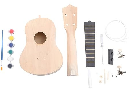 Supvox 1satz Ukulele Kit Für Mädchen Bastelset Basswood Leicht Und Langlebig Mit Anleitung Malen Und Für Kreative Eltern- Mädchen-aktivitäten