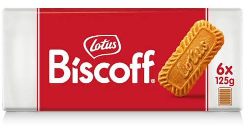 Lotus Biscoff | Galletas caramelizadas | Sin OMG y veganas | 125 g | Paquete de 6