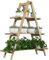 Outsunny Étagère à fleurs pyramidale en bois pliante - porte plante bois 3 étagères - dim. 100L x 36l x 112H cm - bois massif de sapin clair