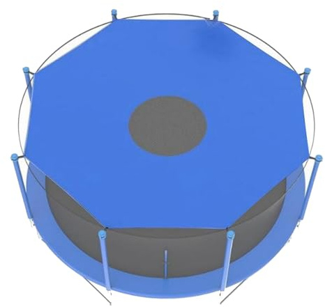 MINGPINHUIUS Trampolin Abdeckung, Trampolin Sonnenschutz Sonnensegel, Oxford-Gewebe Trampolin Abdeckplane, UV-Beständig, Wetterschutz für Verschiedene Größen Trampoline (12 Fuß/8 Stangen)