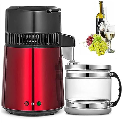 304 Stainless Steel Water Distiller - 4L Home Water Purifier, With Carbon Filter, Double Button Design - Distilled Water Machine, For Clean Drinking Water