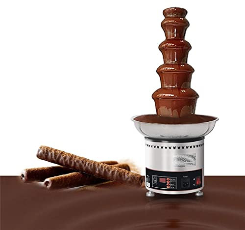 Splind Fuente Eléctrica De Cascada De Chocolate con Control De Temperatura, Olla para Derretir Salsa De Acero Inoxidable De 4/5/6/7 Niveles, Máquina De Fuente De Derretimiento De C,7 Tier