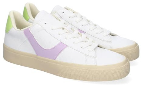 89261 Zapatilla Deportivas Casual para Mujer, Diseno Comodo y Moderno, Detalles en los Laterales y Cierre de Cordoneras Ideales para el Dia a Dia. Lila Talla 39