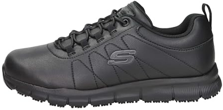 Skechers Nampa Beja, Zapatos de Servicio médico Mujer, Black Synthetic, 39 EU