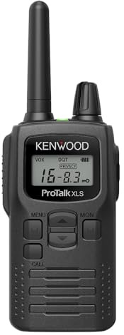 KENWOOD PKT-300E Ricetrasmettitore PMR446 UHF 500mW ERP leggero compatto, 16 canali Scan, QT/DQT Privacy, VOX, LCD/LED info, fino 24h autonomia, audio di qualità, affidabile, uso professionale EU/UK
