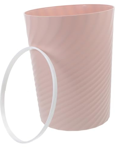 Toyvian Papelera sin Tapa Rosa para Oficina Cocina Baño Dormitorio Cubo Estrecho Resistente con Gran Apertura para Espacios Compactos y Uso Duradero