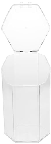 TOVINANNA Cosmetic Makeup Holder with Clamshell Design Brush Acrylic Makeup Organizer Large Capacity Brush Bucket Smooth Appearance, Easy to Use for Home Desktop Storage