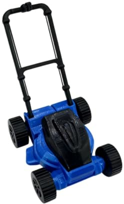 KiBcsLic Puppenhaus Deko Modell, DIY Bastelidee, Leichte Mini Rasenmäher Figur, Ornament für Partys, Zuhause, Jungen, Tischdekoration, Blau