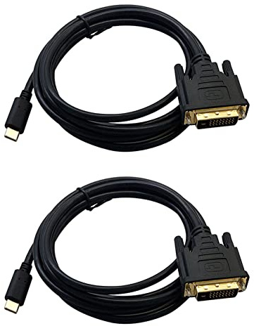 ISTOVO 2X USB da TIPO C Un DVI da USB Tipo C Un DVI 24+1 Adattatore 4K 30Hz (6FT/1.8M) 3 per Pro 2017/2016