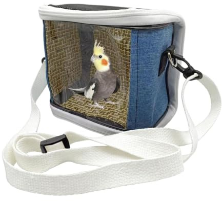 Parrot Travel Transporter – Oskiljbar utomhusbur | Bärväska för Macaw Conure undulater - Fågeltransportlåda veterinärbesök resor, resande tränare för husdjursföräldrar