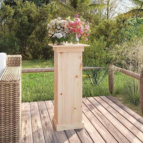 Generico Portafiori 40x40x90 cm in Legno Massello di Pino,Supporti per Piante