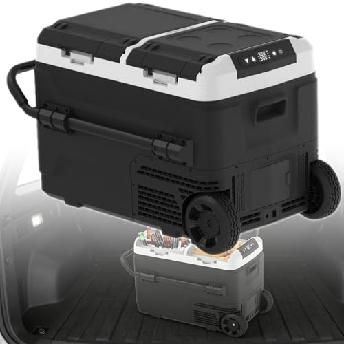 Kylskåp, elektrisk kylbox, bilkylskåp 12V/24V DC 100~240V AC, bärbar frys -4℉~68℉, app-kontroll, bärbart kylskåp för lastbil, husbil, camping, resor 50L