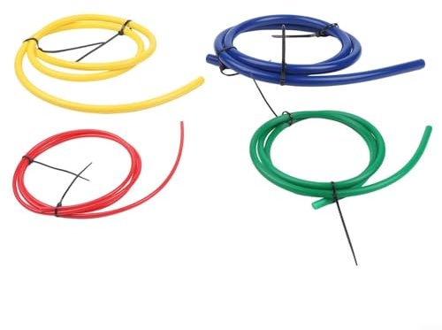 Kit di molle piegatubi per tubi di rame, set da 4 pezzi, piegatrice interna in plastica PE per tubi dei freni HVAC, aria condizionata, rosso, verde, giallo, blu, lunghezza 5 m (1,2 m + tasca)