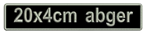 smartoutdoor Rechteckiger Aufnäher Rec2 für deinen Wunschtext - viele Farben und Größen (20x4cm)