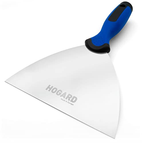 HOGARD Premium Trockenbau Spachtel | Professioneller Breitspachtel für Gipsarbeiten mit Spachtelmasse | Breiter Glättspachtel mit Komfortgriff | EU-Qualität | 150 mm