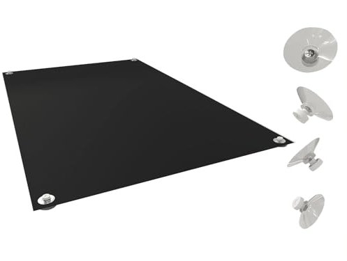 Home-Vision® Dachfensterrollo Verdunkelungsrollo Velux-kompatibel ohne Bohren mit Saugnäpfen Lichtundurchlässig Thermorollo Thermo-Rollo für Dachfensterr (Schwarz, S08-96cm x 115cm)