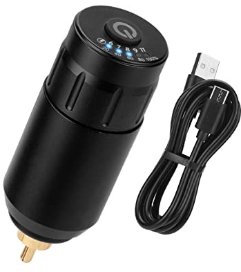 zalati Alimentatore wireless ricaricabile della batteria per la macchina rotativa della penna del tatuaggio RCA - grigio