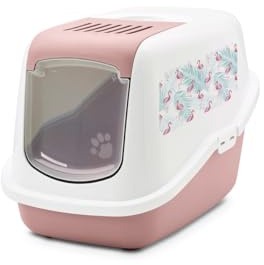 Maison Toilette Impression Rose 56x39 x 38,5 cm