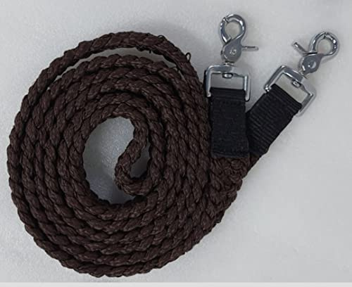 SHOWMEN CRAFT Redine in cotone marrone per testiera a sella per cavallo