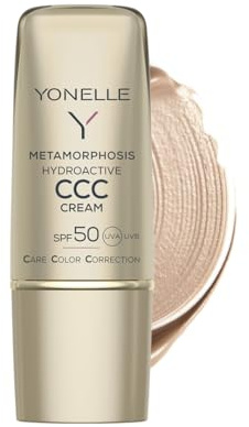 YONELLE CCC Cream, Getönte Tagescreme mit LSF 50, Matt-Effekt, Gold Tan