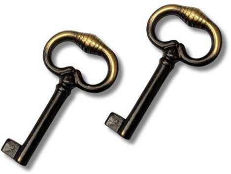 BricoShopping Möbelschlüssel In Arte Povera Und Schränke Antike Klassisch Moderne Universalschlüssel Im Stil Für Schrankschloss Aus Messing Antike Karte Schlüssel Schublade (BS0310, Smoked Bronze)