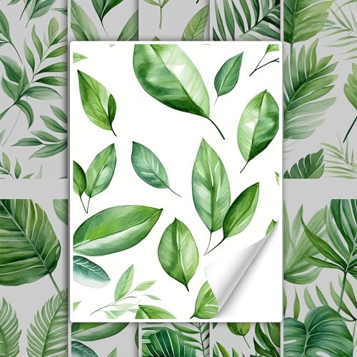 GRAZDesign Fliesenaufkleber Bad & Küche Tropical Muster grün, Klebefliesen selbstklebend - 20x25cm / 10 Stück