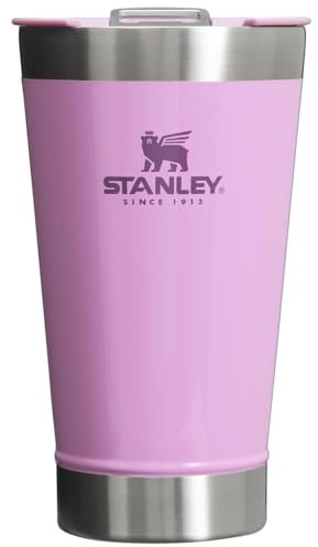 STANLEY Classic Stay Chill - Vaso de pinta aislado al vacío, taza de cerveza de acero inoxidable con abridor de botellas integrado, vidrio de metal resistente de doble pared, apto para lavavajillas,