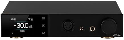 TOPPING A70 Pro 17000mW*2 Headphone Amp Preamp, RCA/XLR/TRS/EXT to 4.4mm/6.35mm/4-Pin XLR Balanced Headphone Amps, XLR/RCA Preamps, Amplifiers for Earphones (Black)