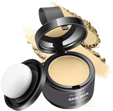 Haaransatz-Puder, Haarschatten, Haarwurzel-Concealer, Haaransatz-Schatten-Abdeckungs-Puder zum Auffüllen von dünner werdendem Haar, Haarwurzel-Concealer für Make-up, Pulver, Goldgelb